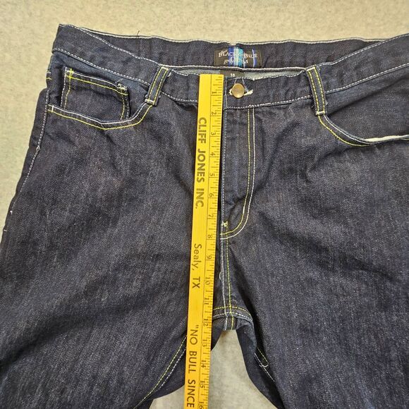 Black & Blue Denim Men's Jeans Dark Wash 38x32 Cotton Straight Leg - Picture 8 of 10